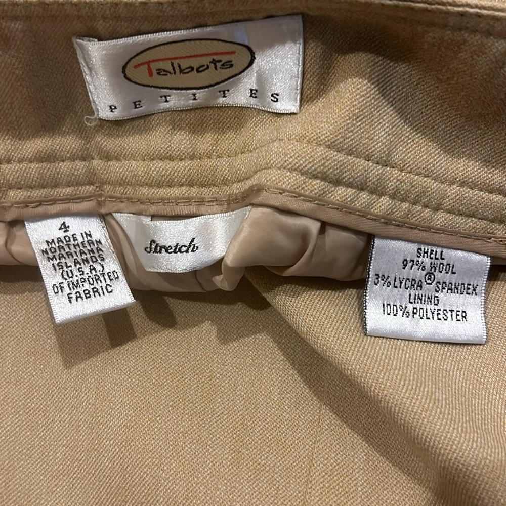 Talbots tab wool blend lined straight leg pants - Picture 3 of 6